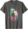 Colorful Watercolor Animal Designs Polar Bear Men Woman Colorful Watercolor Polar Bear T-Shirt - Asphalt Grey