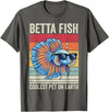 Betta Fish by AKH Betta Fish Coolest Pet on Earth, Vintage Betta Fish T-Shirt - Asphalt Grey
