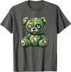 Nerdy Dreamaz Designs Zombie Bear Halloween Zombie Teddy Zombie Lover T-Shirt - Asphalt Grey