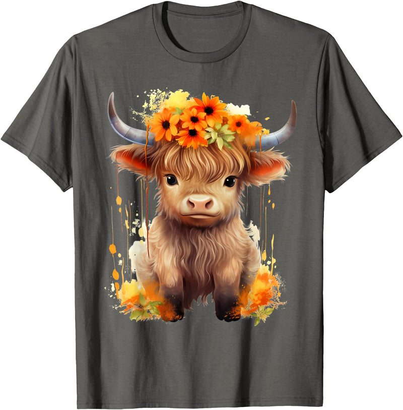 Western Shirts for Girls Men, Highland Cow Gifts Cow, Scottish Highland Cow, Western Wear, Highland Cow T-Shirt - Asphalt