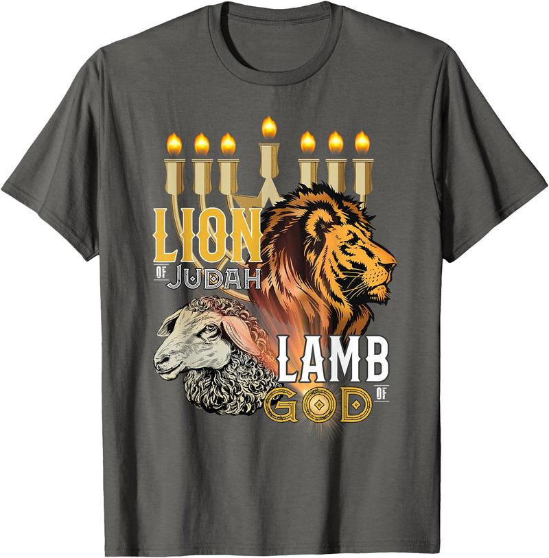 Claudia Williams Apparel Lion of Judah Lamb of God T-Shirt - Asphalt Grey