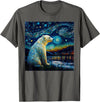 Freestyle Surrealism Starry Night Polar Bear T-Shirt - Asphalt Grey