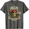 Dibble Dabble Designs Pirate Swag Argh Let the Pirate Shenanigans Begin Funny Pirate T-Shirt - Asphalt Grey