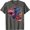 Betta Fighting Fish Splash Art Colorful Betta Fish Lover Splash Art Siamese Fighting Fish T-Shirt - Asphalt Grey