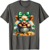 St. Patricks Day Highland Cow Highland Cow Tees St. Patricks Day Highland Cow Highland Cow T-Shirt - Asphalt Grey