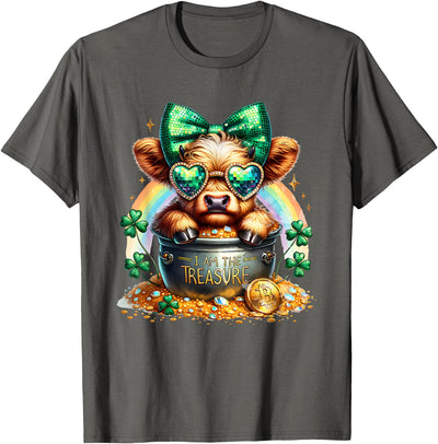 Patricks Day Highland Cow T-Shirt