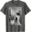 Funny Polar Bear Selfie Titanic T-Shirt - Asphalt Grey
