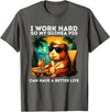 Guinea Pig Designs Funny Guinea Pig Lover Design I Work Hard Guinea Pig T-Shirt - Asphalt Grey