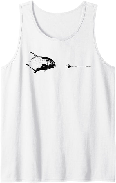 Graphic Fly Fishing Hook Line - Fish Permit Tank Top