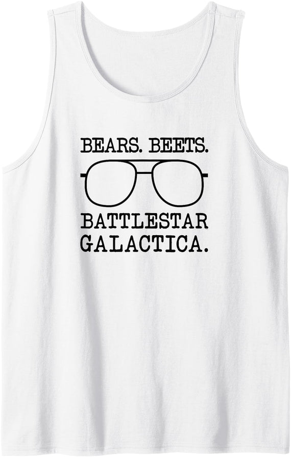 The Office Bears. Beets. Battlestar. Tank Top - White