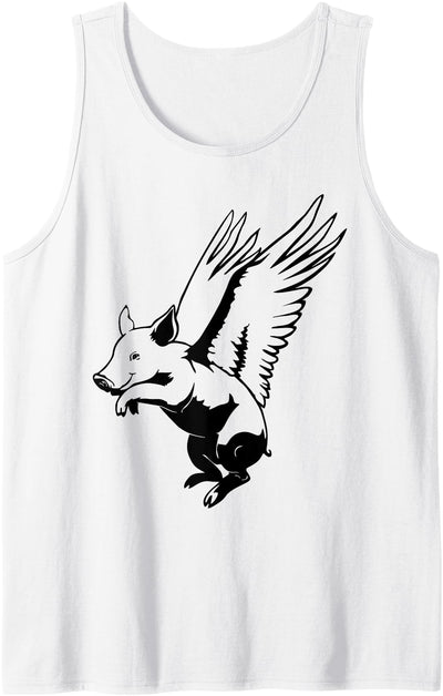 Flying Pig with Wings Fly Pig Lovers Tank Top