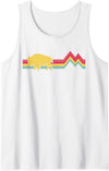 Buffalo Bison Retro Style Vintage Funny Shirt Shop Buffalo Bison Retro Style Vintage Funny 70s 80s Men Women Tank Top - White