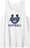 Buffalo Island, Monette, AR 72447 Buffalo Island Central High School Mustangs Softball Tank Top - White