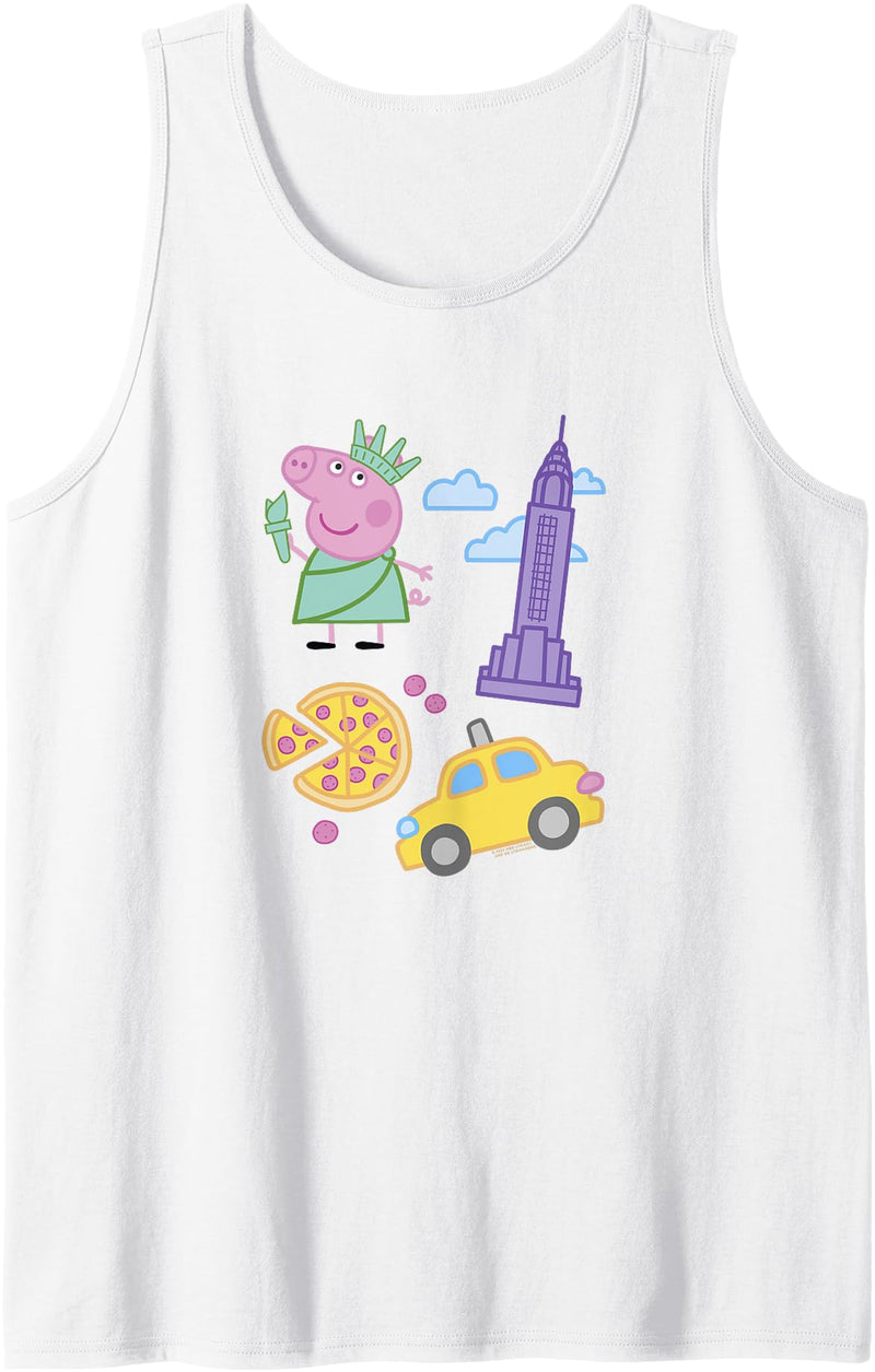 Peppa Pig Visits America New York Icons Tank Top - As Pictured