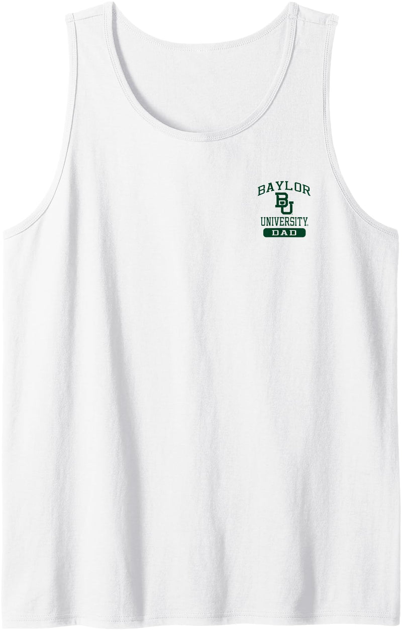 Elite Authentics Mens Baylor Bears Dad Left Chest Officially Licensed Tank Top - White