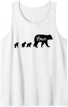 All in the Bear Family Mama Bear With 3 Three Cubs Fun Mom Mother Gift Tank Top - White