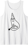 Sunlight Smile Wizard Cat Funny Meme Drawing Tank Top - As Pictured