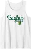 Elite Authentics Baylor Bears Iconic Script Officially Licensed Tank Top - White