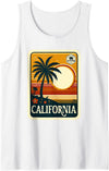 California Republic Men Women Kids Boys Girls California Golden State Retro California Republic Tank Top - White