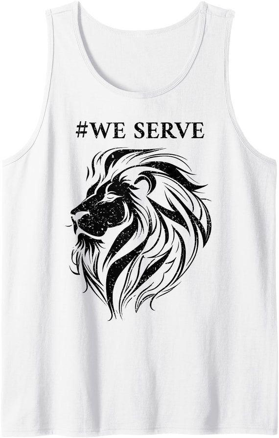 Lions international We Serve Lions outfits We Serve Lions Vintage Lions club international Tank Top - White