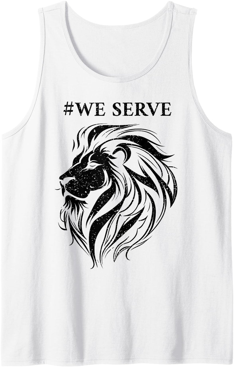 Lions international We Serve Lions outfits We Serve Lions Vintage Lions club international Tank Top - White