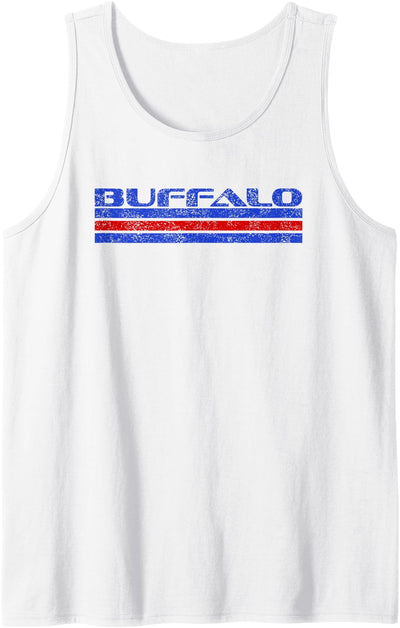 Cow Buffalo New York Retro Vintage Weathered Throwback 2 Tank Top