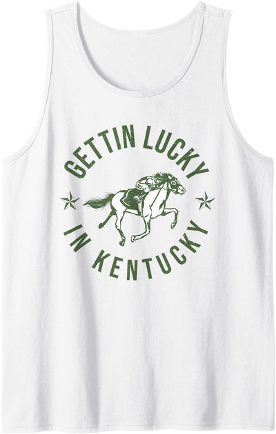 Horse Racing Derby Party Supplies & Derby Clothing Funny Derby Vintage Getting Lucky In Kentucky Horse Racing Tank Top