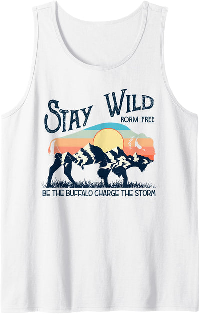 Buffalo Bison National Park Wild Animal Lover W4mx Retro Tank Top