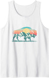 Mountain Life Outdoor Bison Buffalo Shirts & Gifts Vintage National Park Bison Landscape Buffalo Retro Tank Top - White