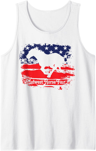 Midwest Horse Fair Red/White/Blue Flag Tank Top
