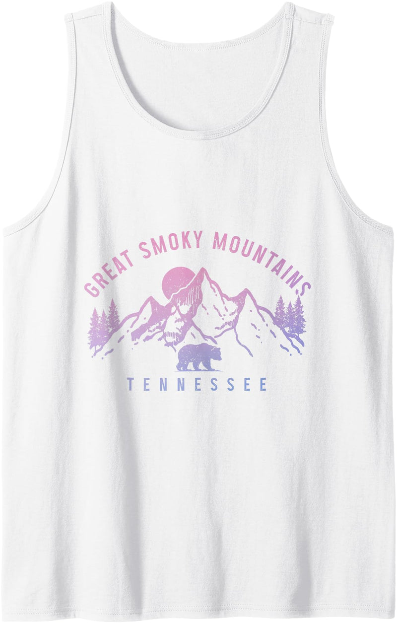 We Love Tennessee - Great Smoky Mountains Great Smoky Mountains Tennessee Mountains Bear Vintage Tank Top - White