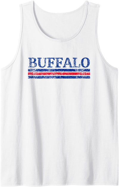 Cow Buffalo New York Vintage Weathered Throwback Tank Top