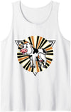 Hiking Lover Design Cute Cow Kids Cow Vintage Tank Top - White