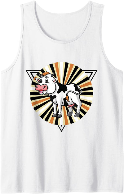 Cow Tank Top - Casual Sleeveless Farm Apparel