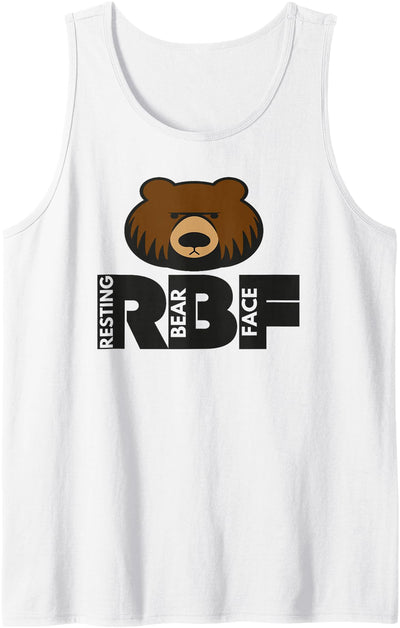 Mens RBF Resting Bear Face Bear Pride Tank Top