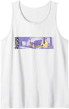 Cow and Chicken Panoramic TV Scene 90's Cartoon Network Tank Top - White