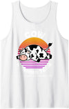 Running Shirts by CrushRetro Funny Dairy Cow Running Team Shirt Kids Men Women Gift Tank Top - White