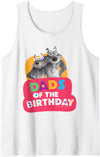 Masha and the Bear Friends. Dads of The Birthday Tank Top - White