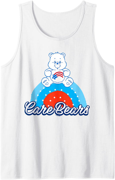 4th of July America Cares Bear Rainbow Tank Top