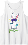 Gym Bunny Unisex Fitness Rabbit Lover Gym Workout Tank Top in White