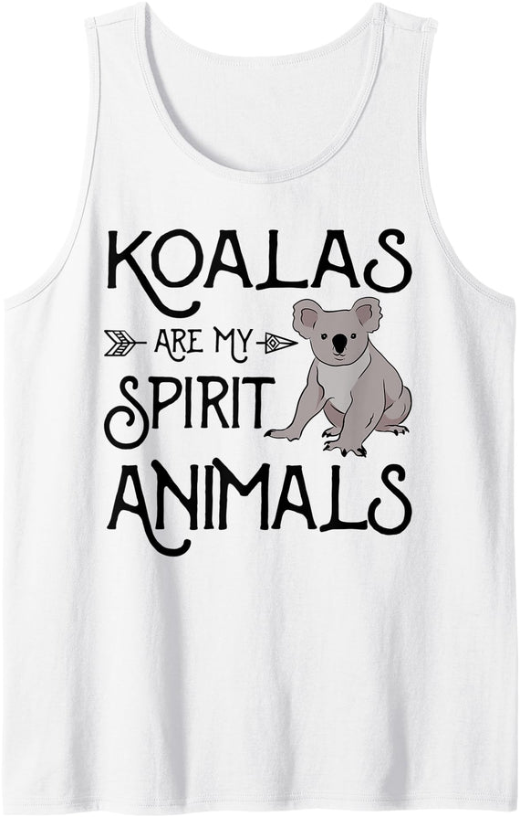 Vintage Koala Bear Lovers Gifts Koalas Are My Spirit Animals Gift Vintage Koala Bear Tank Top - White