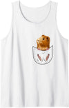 Funny Cavy Breeder Guinea Pig Accessories Clothes Cute Pocket Guinea Pig Lover Owner Stuff Peeg Cavy Piggy Tank Top - White