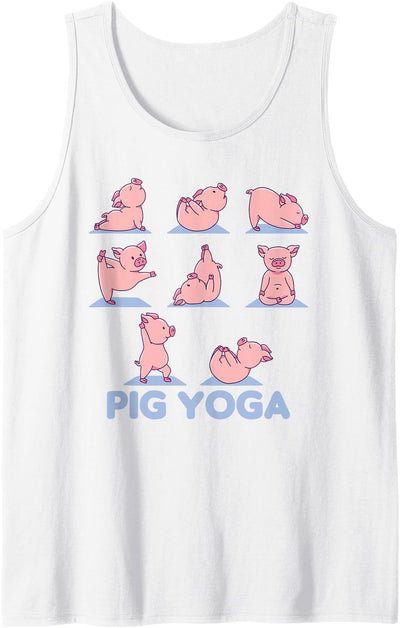 Pig Yoga Cute Pigs Doing Sport Tank Top