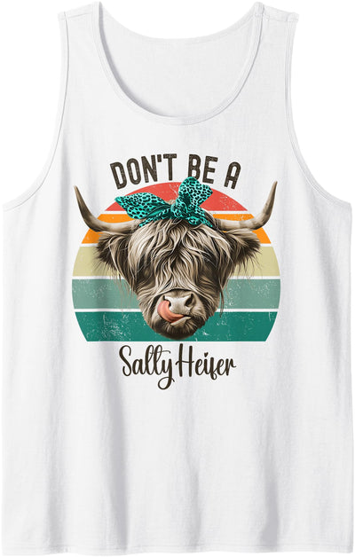 Highland Cow Lovers Unlimited Don't Be a Salty Heifer Tank Top