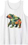 CA Style California Bear Travel Tank Top - White