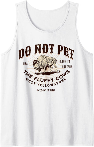 Cow West Yellowstone Souvenir Funny Bison Quote Montana Tank Top