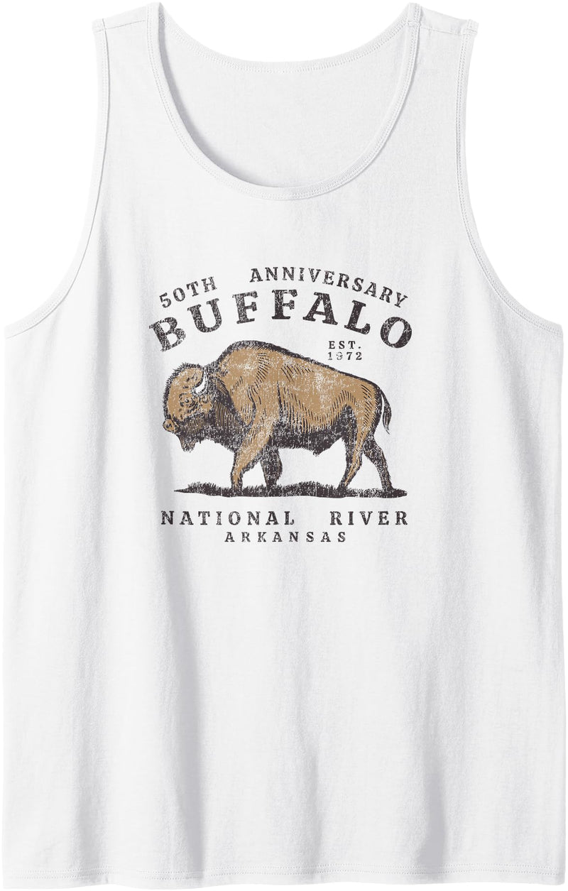 Take Me To The Buffalo River 50th Anniversary Buffalo National River Arkansas Vintage Tank Top - White