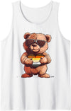Gay Bear Pride LGBTQ Gay Bear Pride Heart LGBTQ Gay Pride Bear Flag Gay Flag Tank Top - White