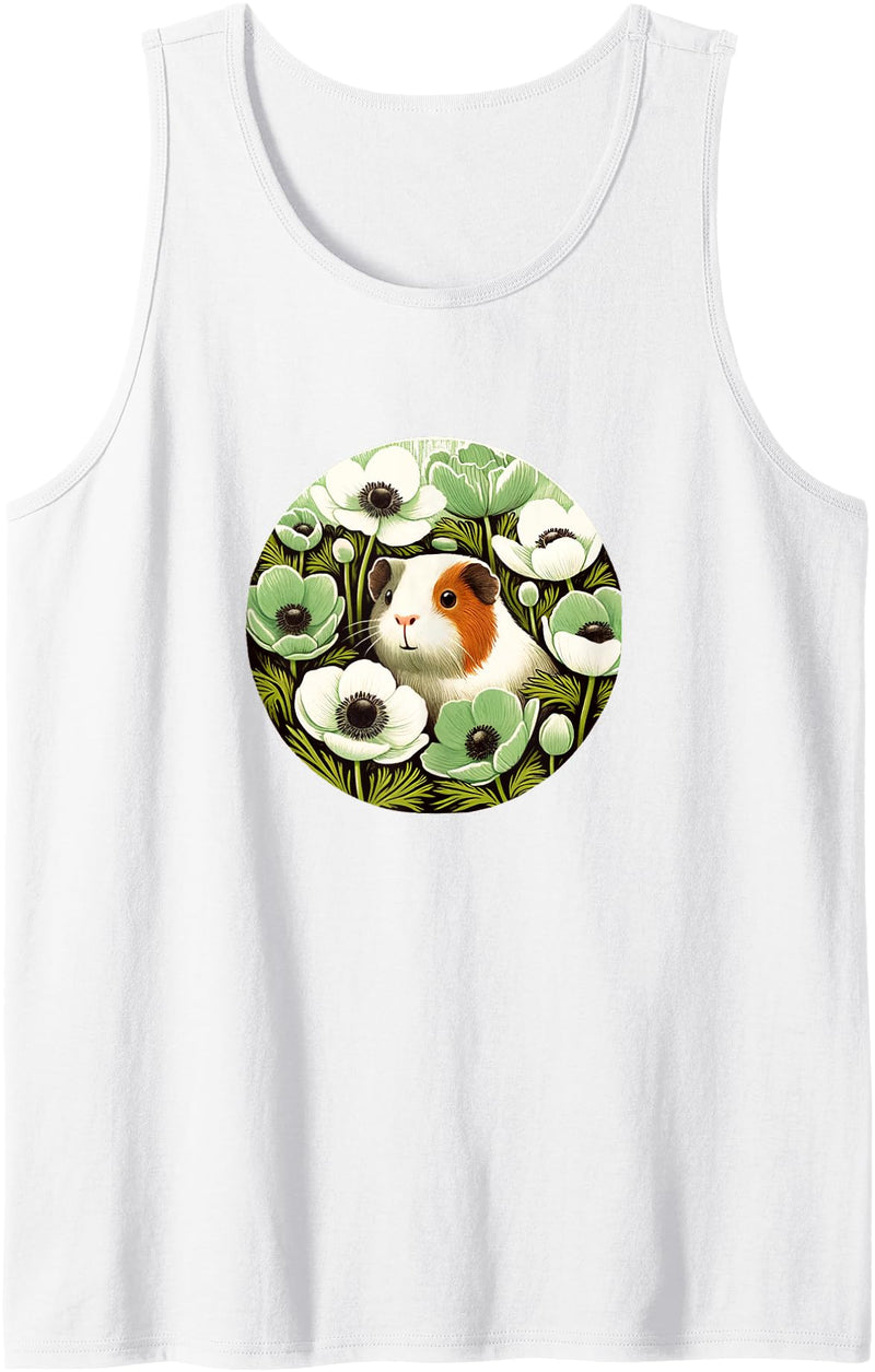 Guinea pig flower Snugg Guinea pig flowers Green Anemone Tank Top - White