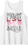 Cool Lucky Swine Fans Party Girl Boy Pork Team Art Piggy Squad | Cute Pig Farmer Animal Lovers Funny Farm Gift Tank Top - White